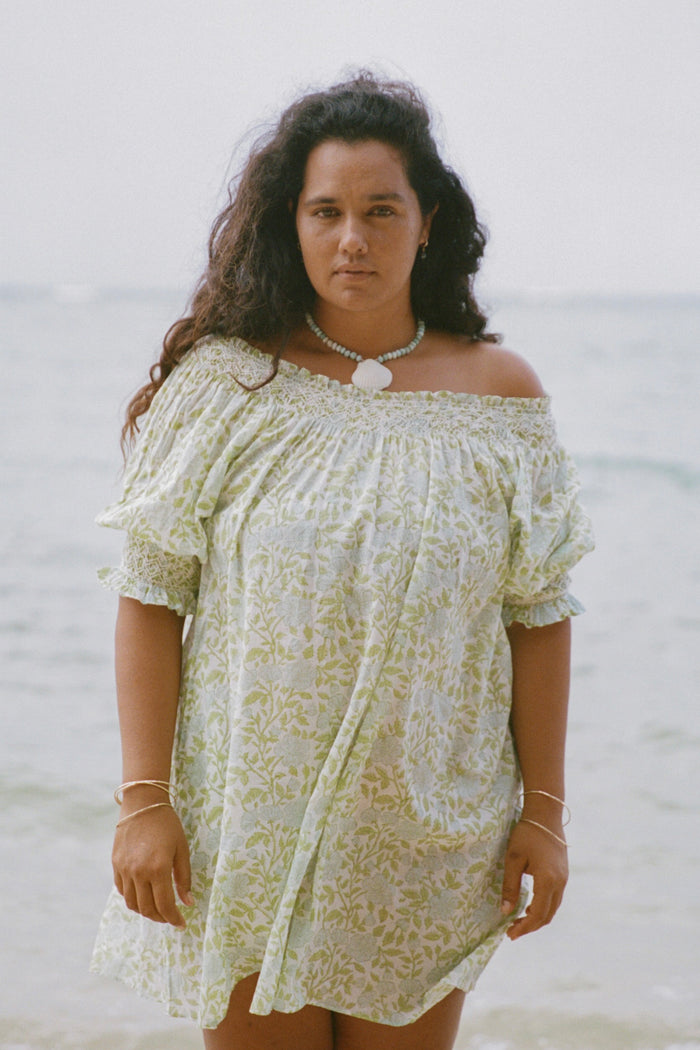 ANUHEA DRESS - Oiseau Ocean / XS