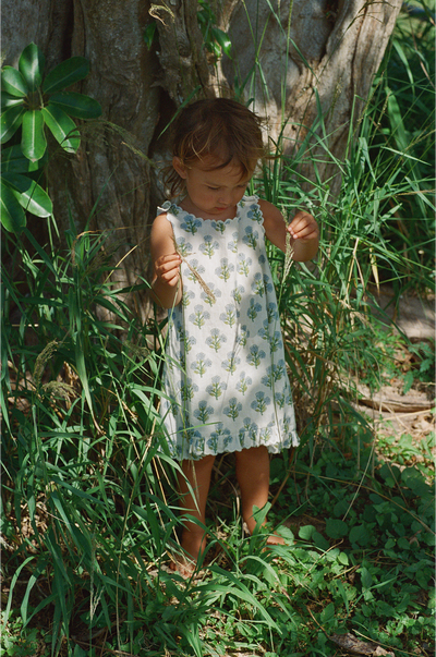 LILOU DRESS - Sky Blue Wildflower / 2