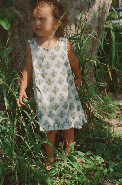 LILOU DRESS - Sky Blue Wildflower / 2