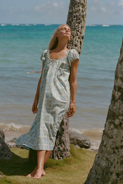 LUANA DRESS - Aqua 'Ulu / XS