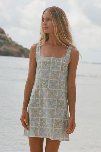 MAHINA DRESS - Aqua 'Ulu / XS